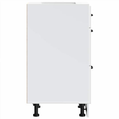 vidaXL Kitchen Base Cabinet Lucca White Engineered Wood