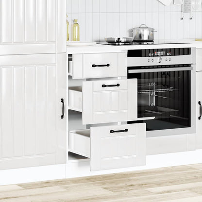 vidaXL Kitchen Base Cabinet "Lucca" High Gloss White Engineered Wood