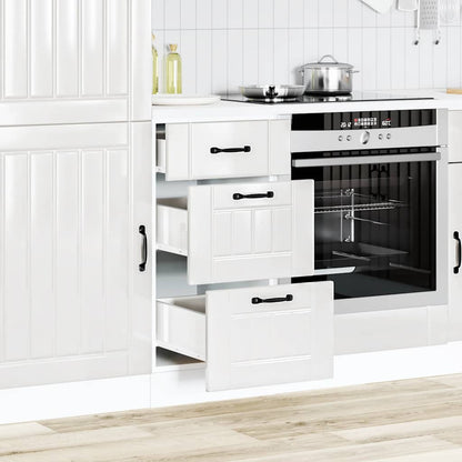 vidaXL Kitchen Base Cabinet "Lucca" High Gloss White Engineered Wood