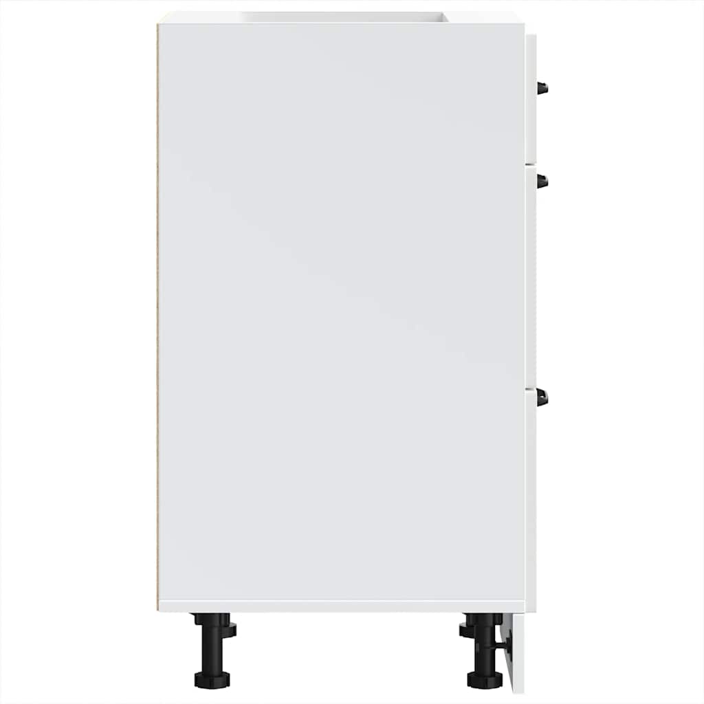 vidaXL Kitchen Base Cabinet "Lucca" High Gloss White Engineered Wood