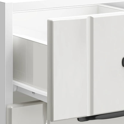 vidaXL Kitchen Base Cabinet "Lucca" High Gloss White Engineered Wood