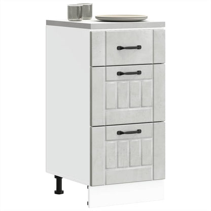 vidaXL Kitchen Base Cabinet "Lucca" Concrete Grey Engineered Wood