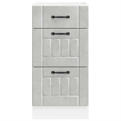 vidaXL Kitchen Base Cabinet Lucca Concrete Grey Engineered Wood