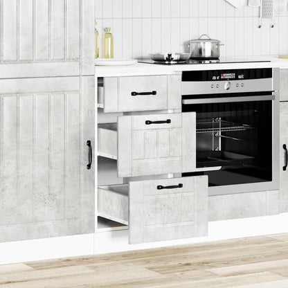 vidaXL Kitchen Base Cabinet "Lucca" Concrete Grey Engineered Wood