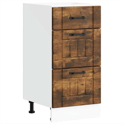 vidaXL Kitchen Base Cabinet "Lucca" Smoked Oak Engineered Wood