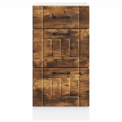 vidaXL Kitchen Base Cabinet Lucca Smoked Oak Engineered Wood