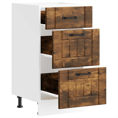 vidaXL Kitchen Base Cabinet "Lucca" Smoked Oak Engineered Wood