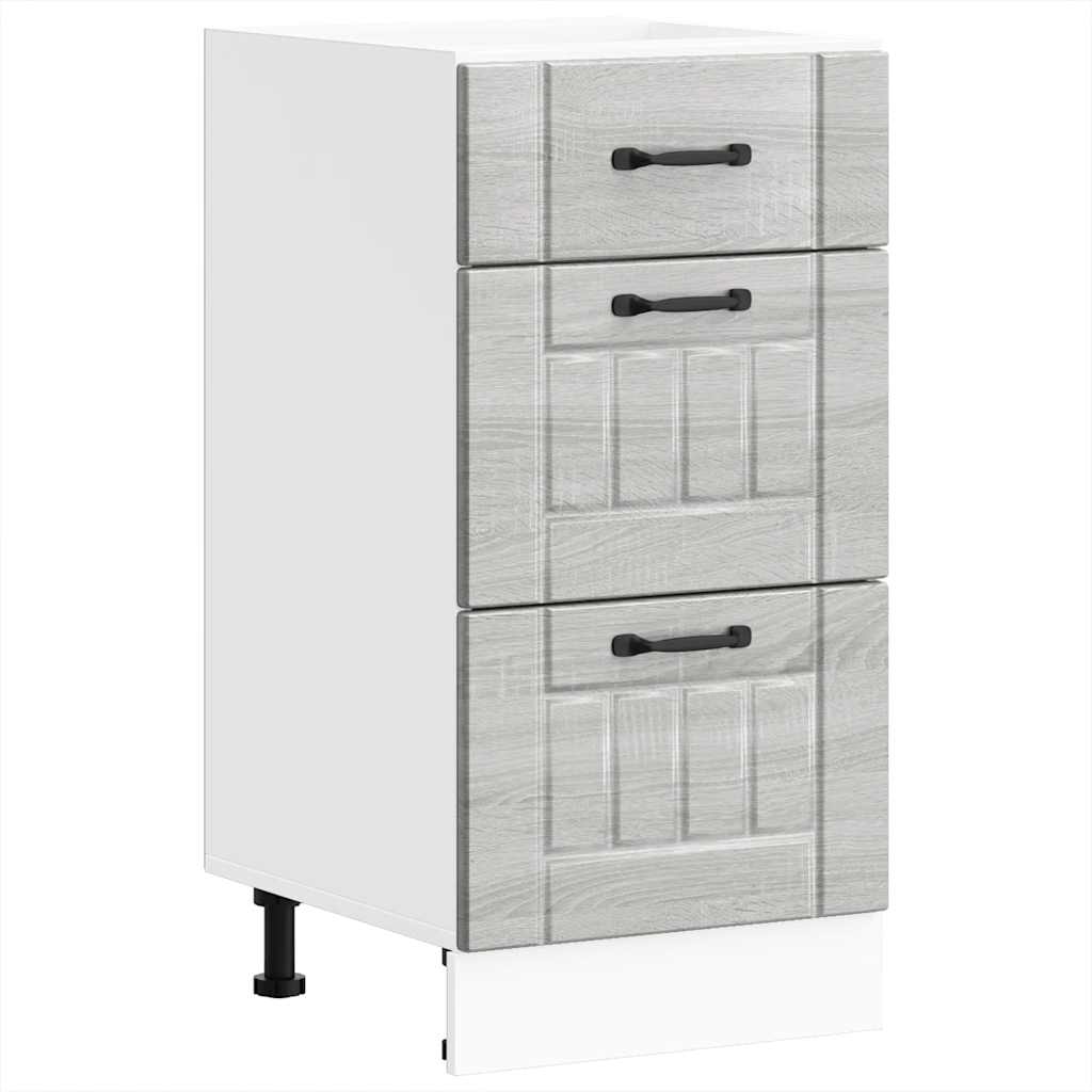 vidaXL Kitchen Base Cabinet "Lucca" Grey Sonoma Engineered Wood