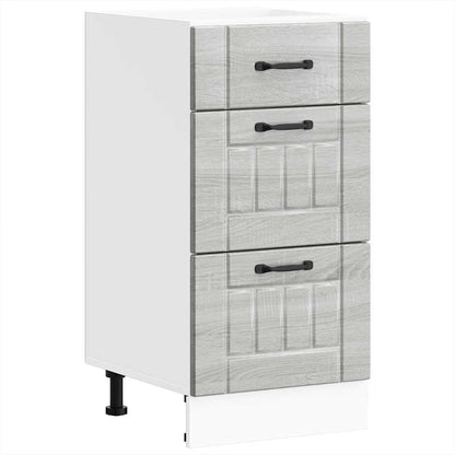 vidaXL Kitchen Base Cabinet "Lucca" Grey Sonoma Engineered Wood