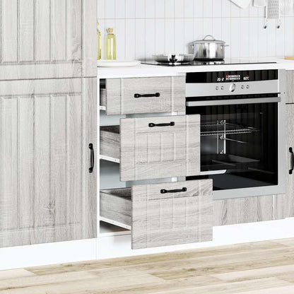 vidaXL Kitchen Base Cabinet "Lucca" Grey Sonoma Engineered Wood