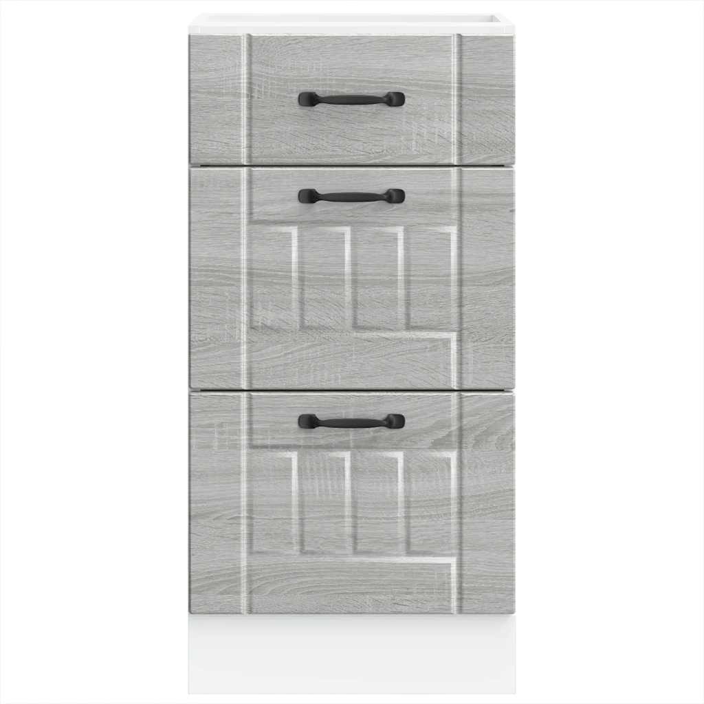 vidaXL Kitchen Base Cabinet "Lucca" Grey Sonoma Engineered Wood