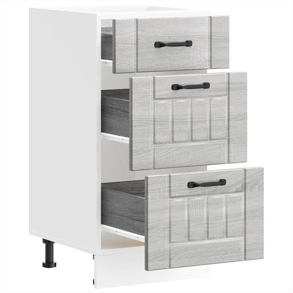 vidaXL Kitchen Base Cabinet "Lucca" Grey Sonoma Engineered Wood