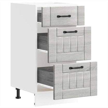 vidaXL Kitchen Base Cabinet "Lucca" Grey Sonoma Engineered Wood