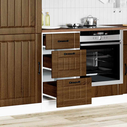 vidaXL Kitchen Base Cabinet "Lucca" Brown Oak Engineered Wood