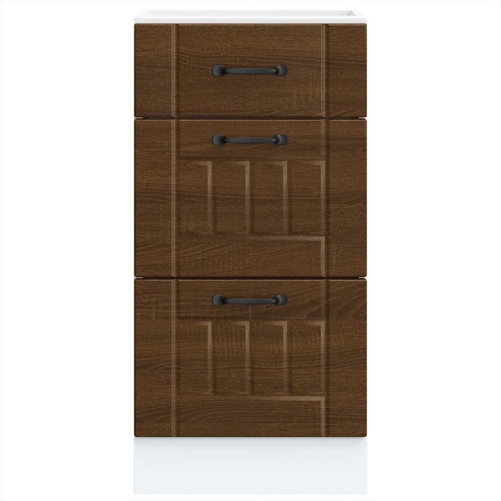 vidaXL Kitchen Base Cabinet Lucca Brown Oak Engineered Wood