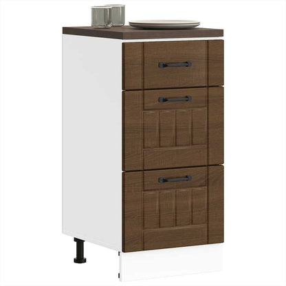 vidaXL Kitchen Base Cabinet "Lucca" Brown Oak Engineered Wood