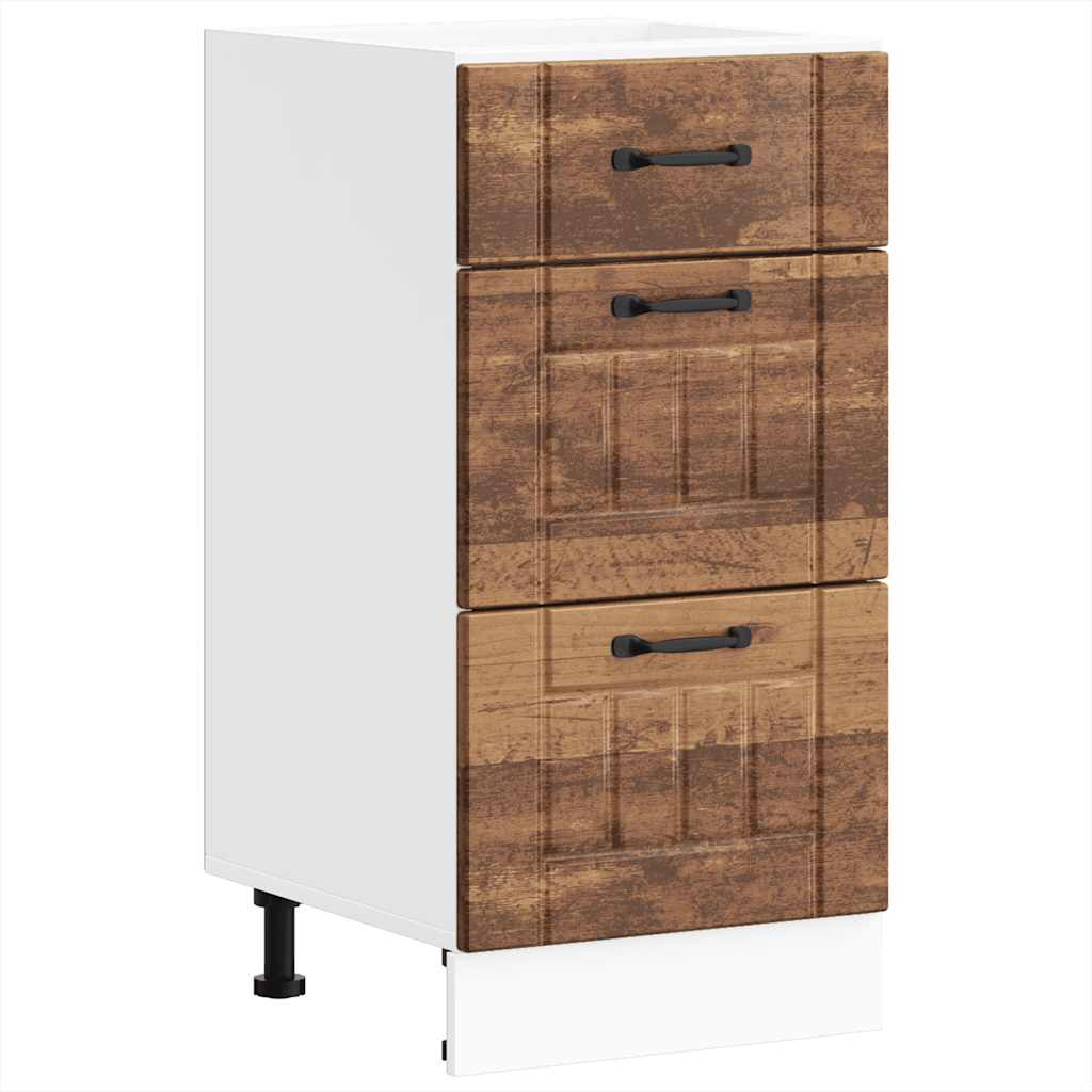 vidaXL Kitchen Base Cabinet "Lucca" Old Wood Engineered Wood