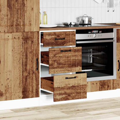 vidaXL Kitchen Base Cabinet "Lucca" Old Wood Engineered Wood