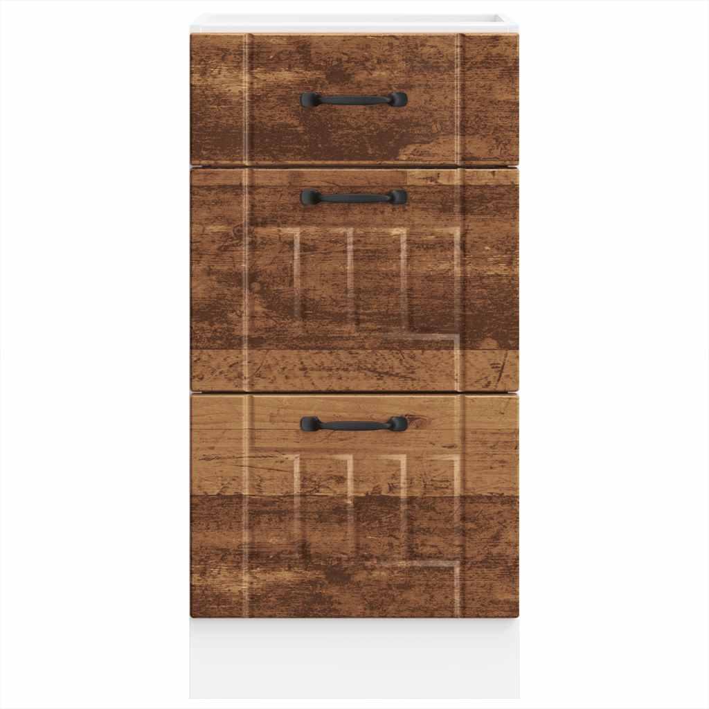 vidaXL Kitchen Base Cabinet "Lucca" Old Wood Engineered Wood
