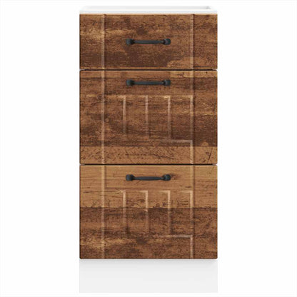 vidaXL Kitchen Base Cabinet "Lucca" Old Wood Engineered Wood