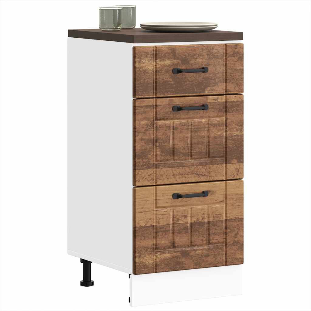 vidaXL Kitchen Base Cabinet "Lucca" Old Wood Engineered Wood
