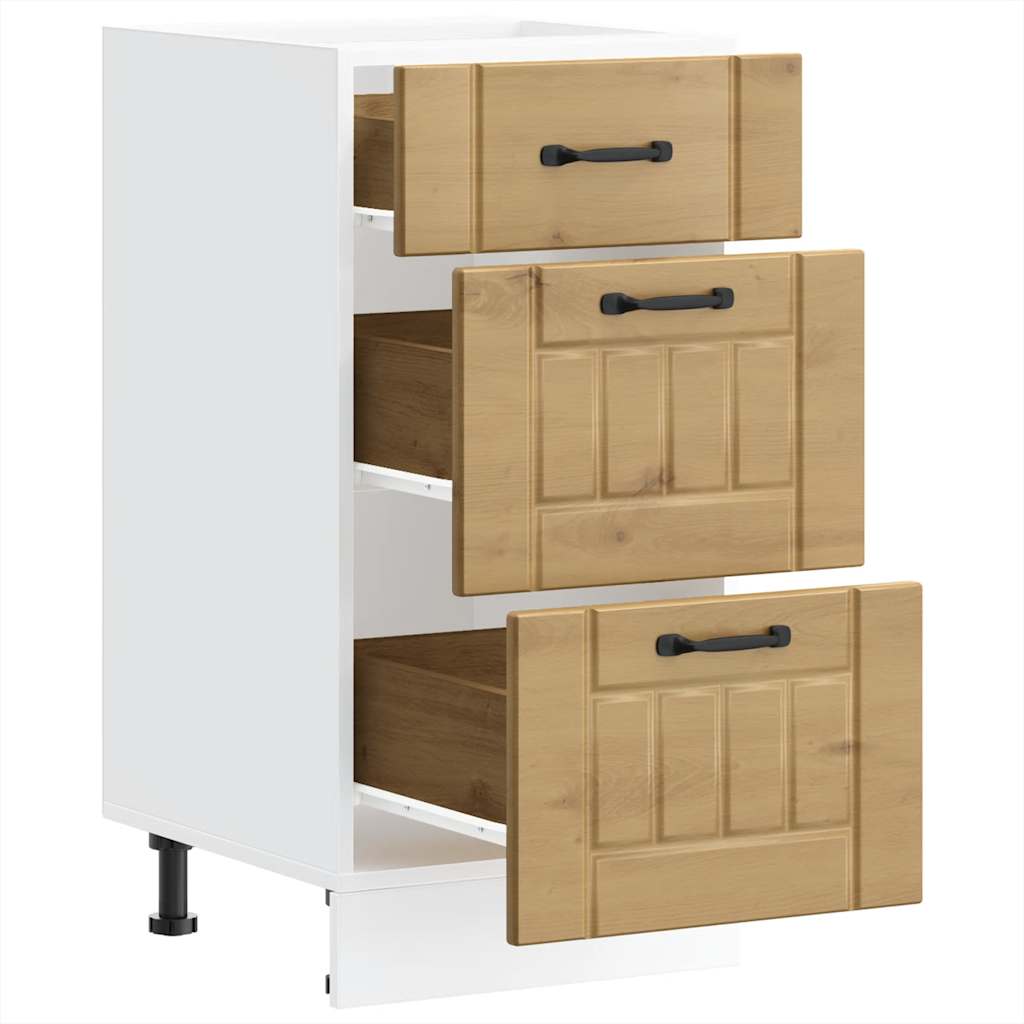 vidaXL Kitchen Base Cabinet Lucca Artisan Oak Engineered Wood