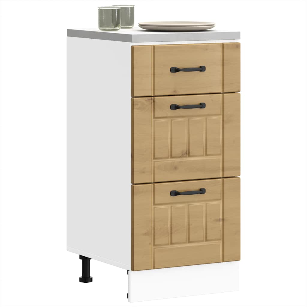 vidaXL Kitchen Base Cabinet Lucca Artisan Oak Engineered Wood