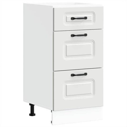 vidaXL Kitchen Base Cabinet "Kalmar" White Engineered Wood
