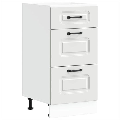vidaXL Kitchen Base Cabinet "Kalmar" White Engineered Wood