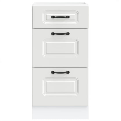 vidaXL Kitchen Base Cabinet Kalmar White Engineered Wood