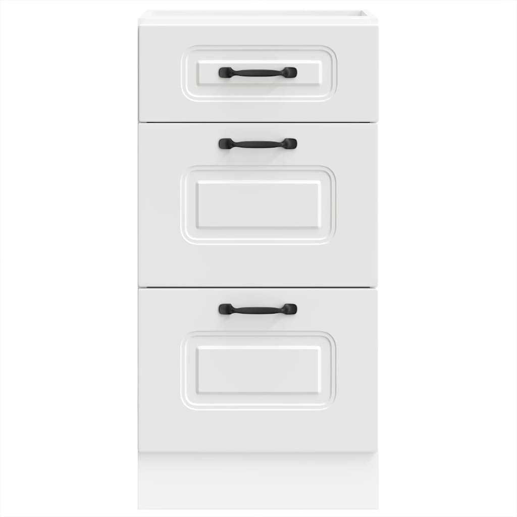vidaXL Kitchen Base Cabinet "Kalmar" White Engineered Wood