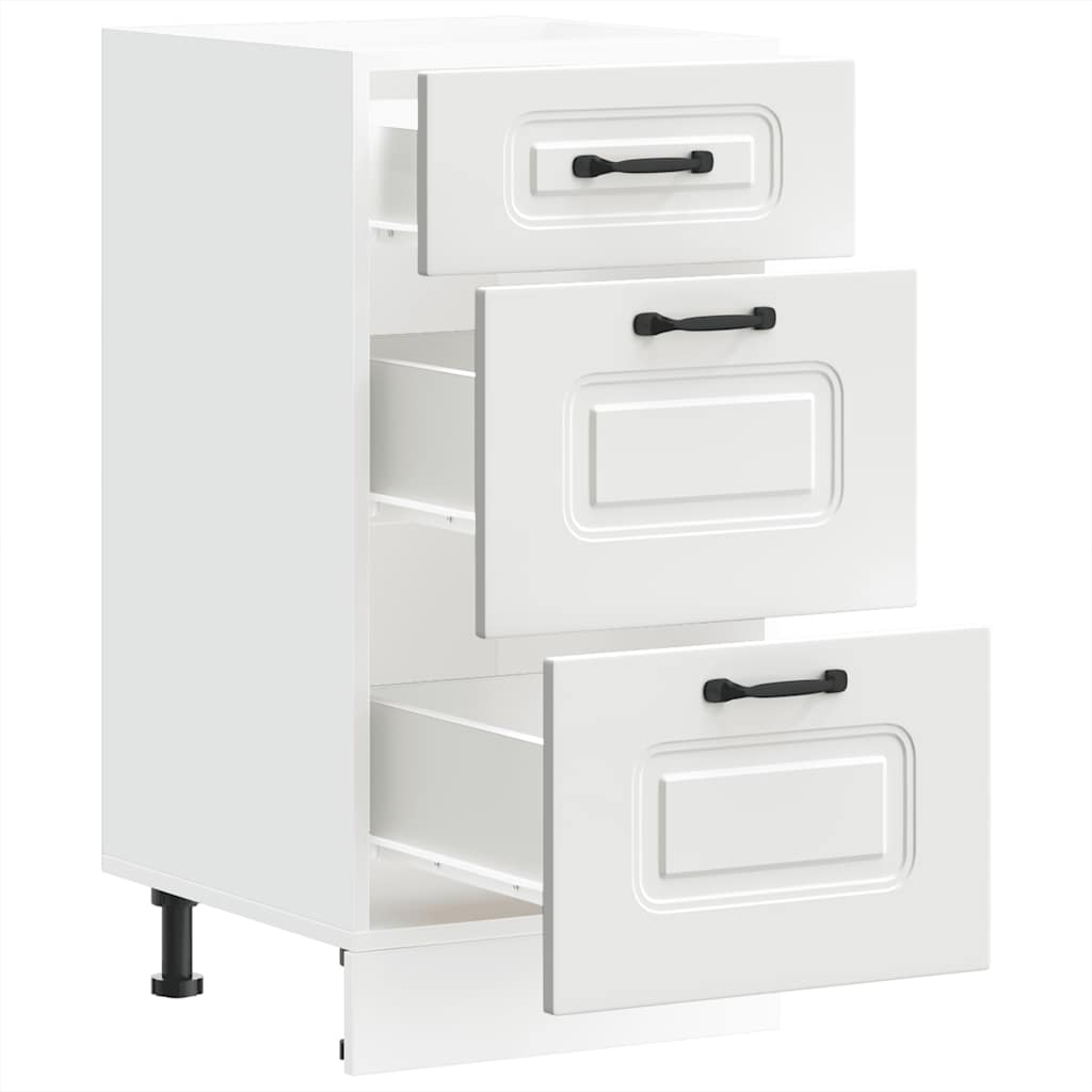 vidaXL Kitchen Base Cabinet "Kalmar" White Engineered Wood