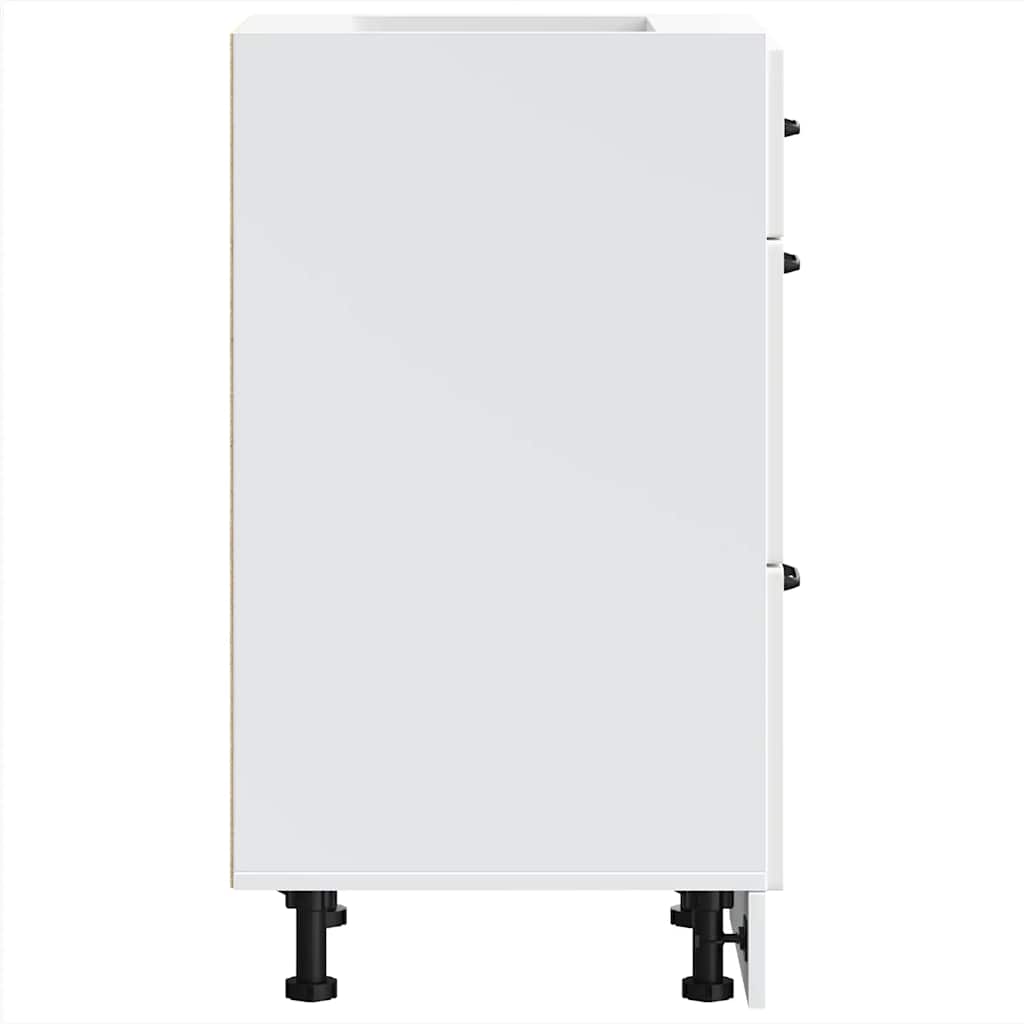 vidaXL Kitchen Base Cabinet "Kalmar" White Engineered Wood