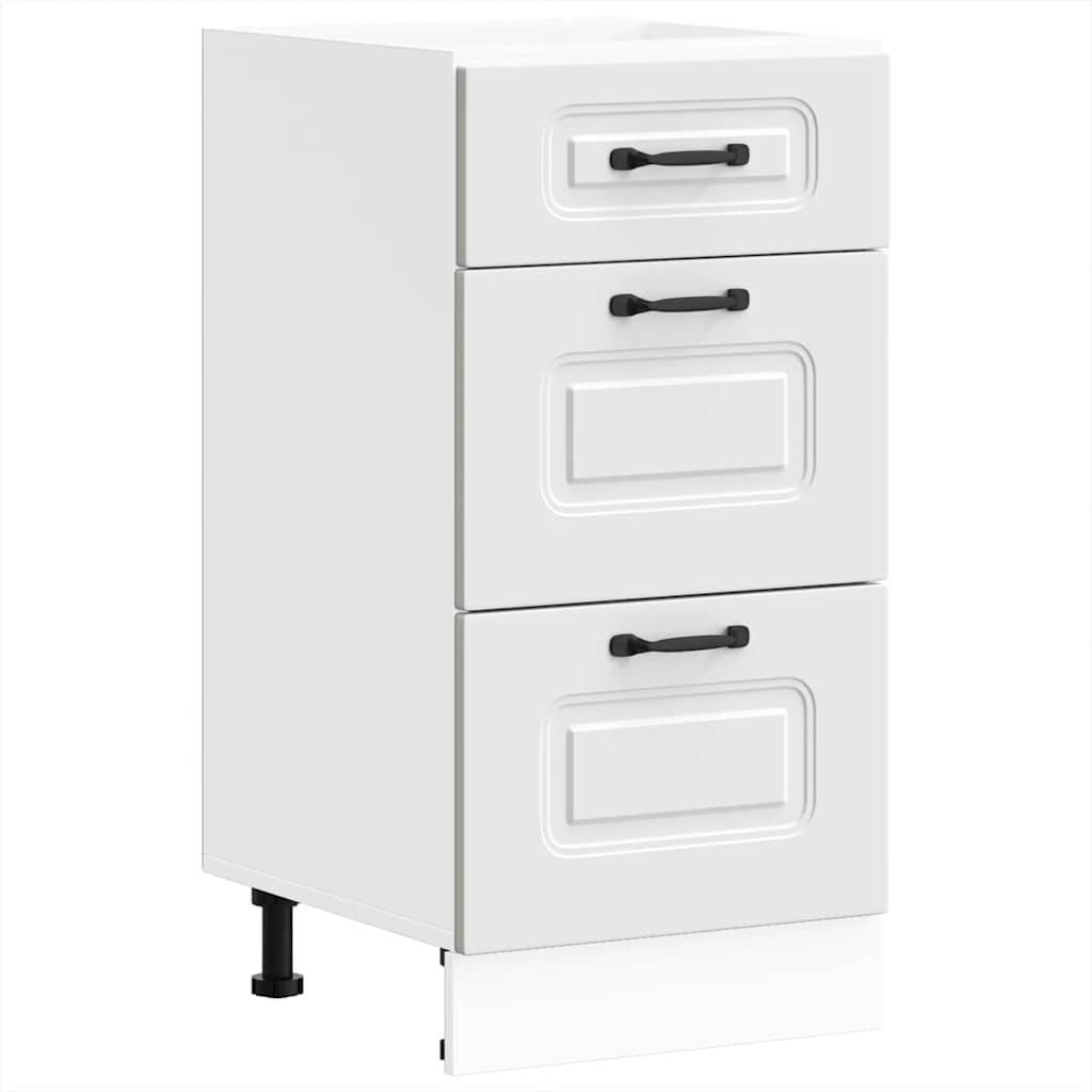 vidaXL Kitchen Base Cabinet "Kalmar" White Engineered Wood
