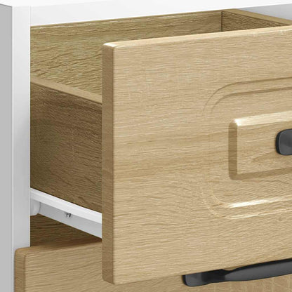 vidaXL Kitchen Base Cabinet "Kalmar" High Gloss White Engineered Wood