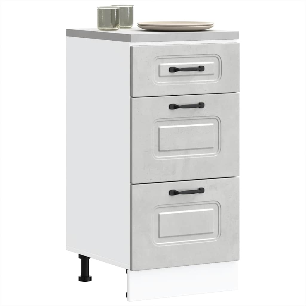 vidaXL Kitchen Base Cabinet Kalmar Concrete Grey Engineered Wood