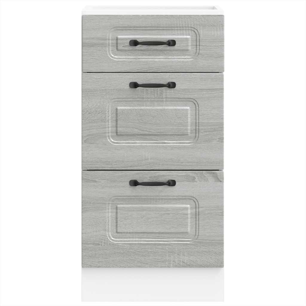 vidaXL Kitchen Base Cabinet Kalmar Grey Sonoma Engineered Wood