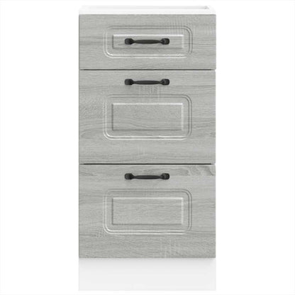 vidaXL Kitchen Base Cabinet Kalmar Grey Sonoma Engineered Wood