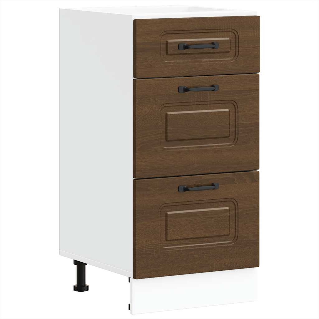 vidaXL Kitchen Base Cabinet "Kalmar" Brown Oak Engineered Wood