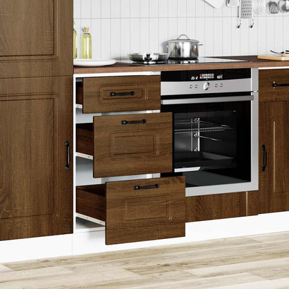 vidaXL Kitchen Base Cabinet "Kalmar" Brown Oak Engineered Wood