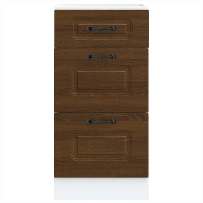 vidaXL Kitchen Base Cabinet Kalmar Brown Oak Engineered Wood