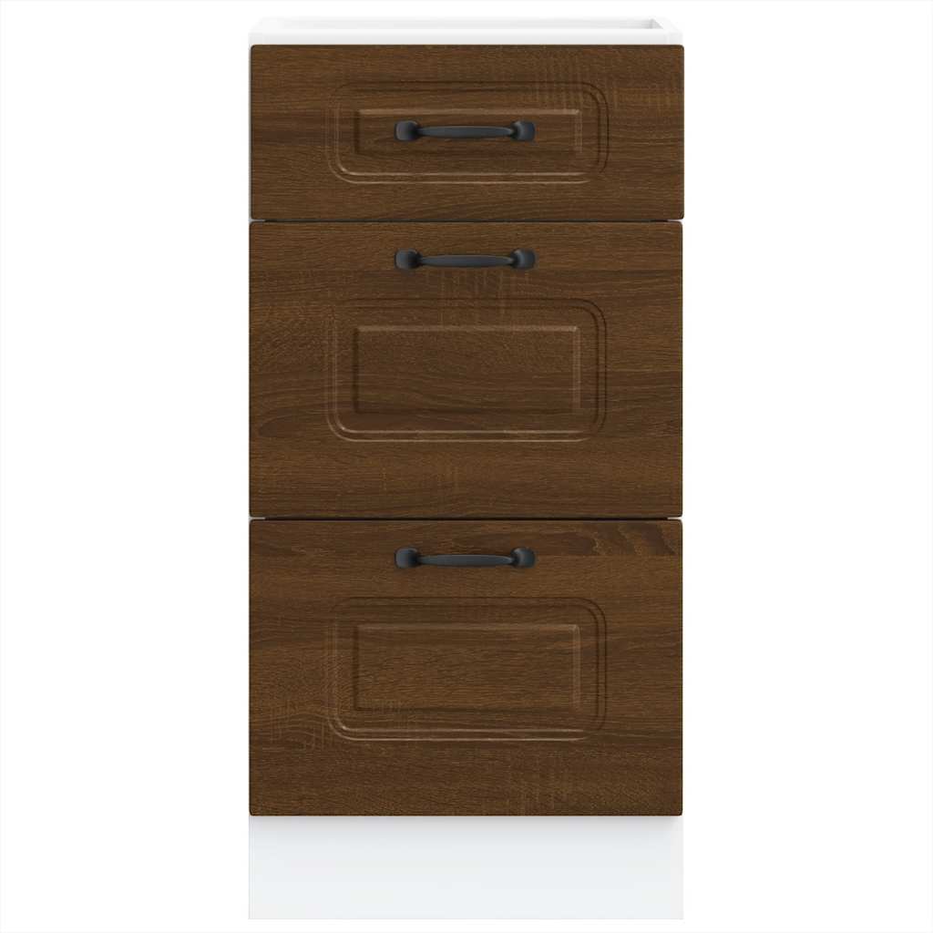 vidaXL Kitchen Base Cabinet "Kalmar" Brown Oak Engineered Wood