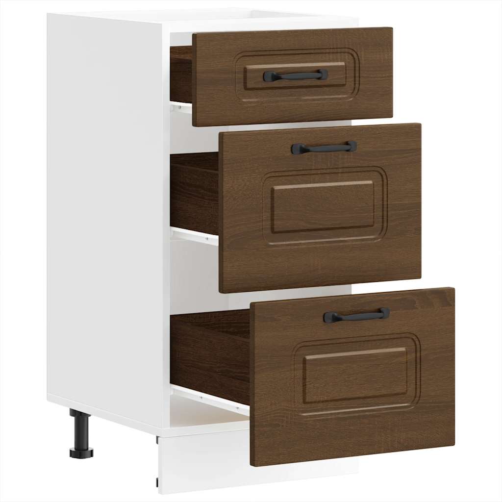 vidaXL Kitchen Base Cabinet Kalmar Brown Oak Engineered Wood