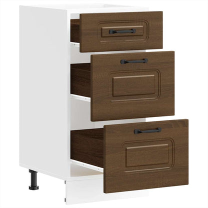 vidaXL Kitchen Base Cabinet "Kalmar" Brown Oak Engineered Wood