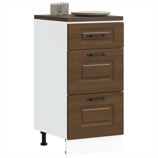 vidaXL Kitchen Base Cabinet "Kalmar" Brown Oak Engineered Wood