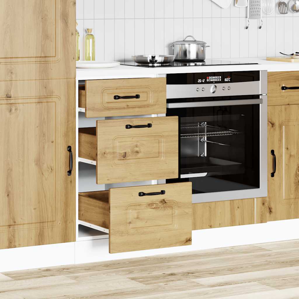 vidaXL Kitchen Base Cabinet "Kalmar" Artisan Oak Engineered Wood