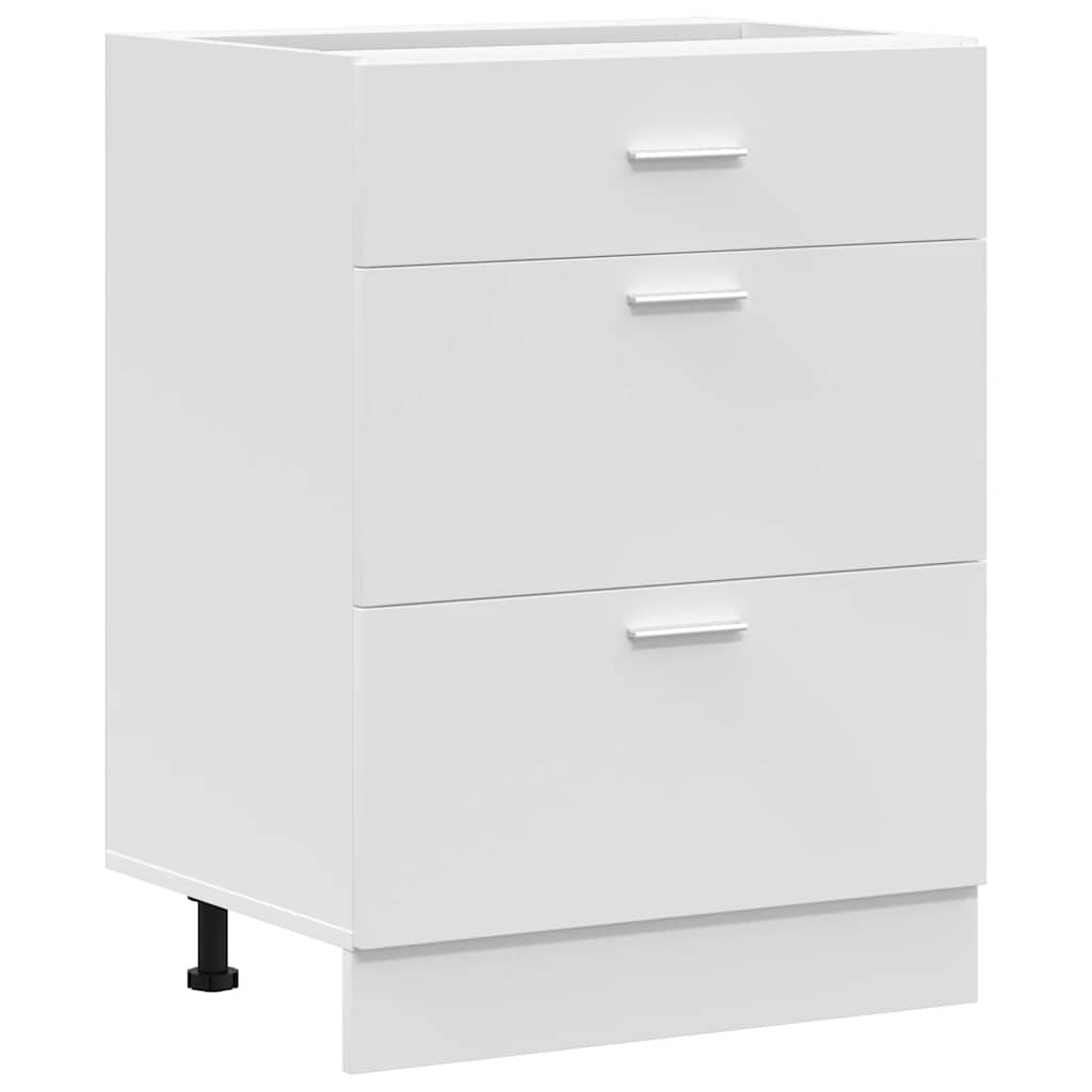 vidaXL Kitchen Base Cabinet "Lyon" White Engineered Wood