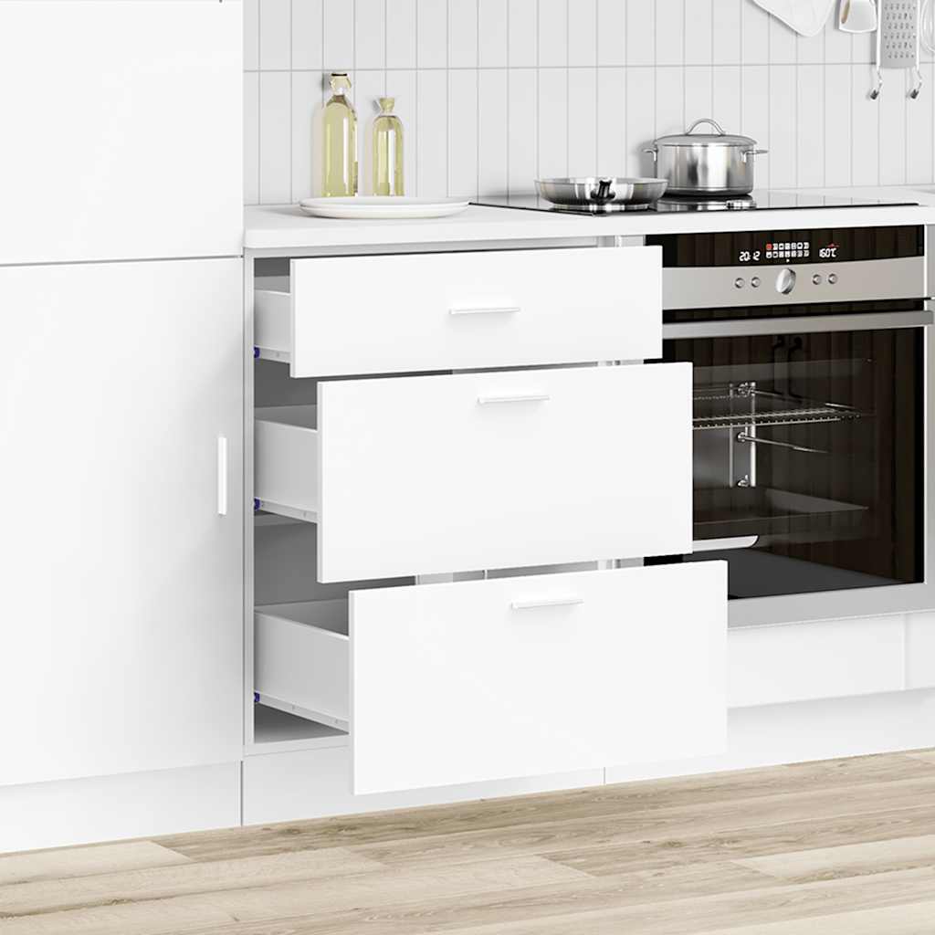 vidaXL Kitchen Base Cabinet Lyon White Engineered Wood