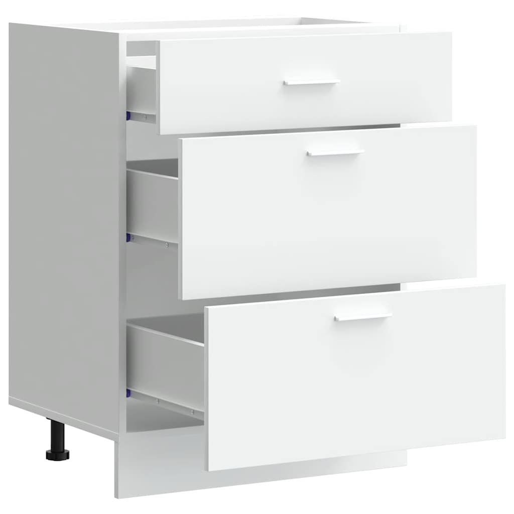 vidaXL Kitchen Base Cabinet Lyon White Engineered Wood