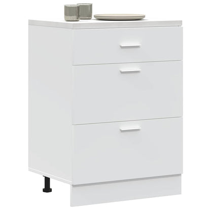 vidaXL Kitchen Base Cabinet Lyon White Engineered Wood